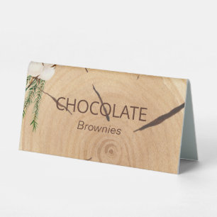 Plaque De Table Élégant et chic Rustique Mariage coupe bois