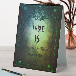 Plaque De Table Élégant Mariage gothique d'Halloween