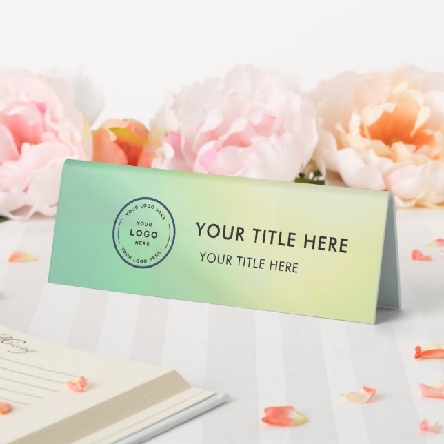 Plaque De Table Elegant Modern Small Business  Logo Table Tent  (In SItu (Mariage))