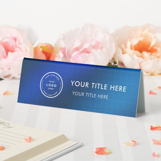 Plaque De Table Elegant Modern Small Business  Logo Table Tent  (In SItu (Mariage))