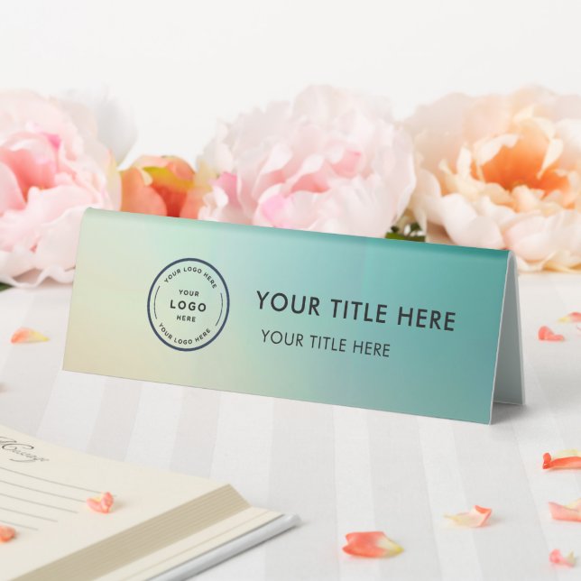 Plaque De Table Elegant Modern Small Business  Logo Table Tent  (In SItu (Mariage))