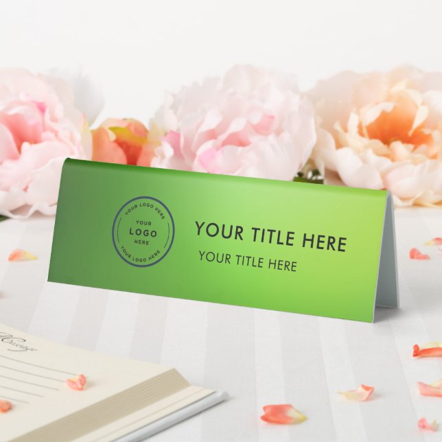Plaque De Table Elegant Modern Small Business  Logo Table Tent  (In SItu (Mariage))