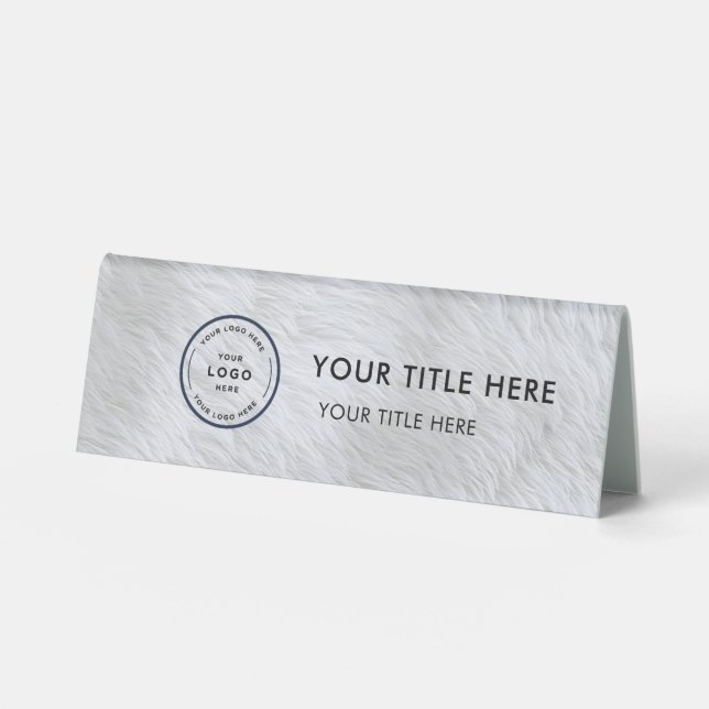 Plaque De Table Elegant modern small business  Logo Table Tent  (Recto)