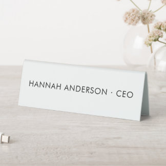 Plaque De Table Élégant PDG Nom de table Signal Personnalisé