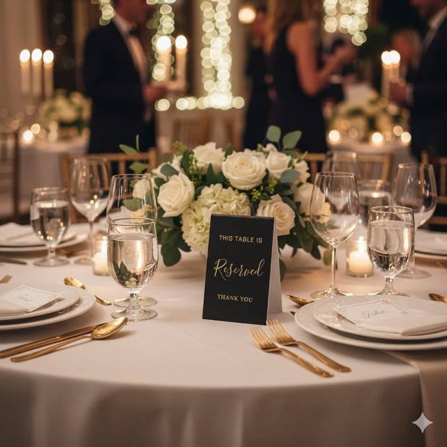 Plaque De Table Elegant Reserved Display Table Tent for Events (Créateur téléchargé)