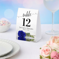 Élégant Rose Royal Blue Numéro de table