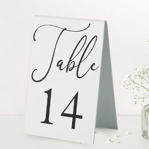 Plaque De Table Élégant script moderne minimaliste Mariage