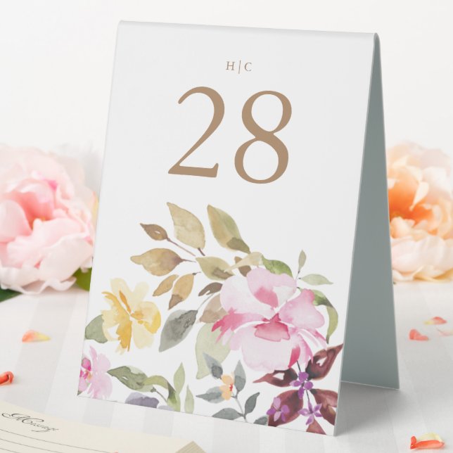 Plaque De Table Elégante aquarelle Beau Mariage (In SItu (Mariage))