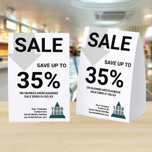Plaque De Table Enseigne commerciale 4x6 Marketing Pourcentage de