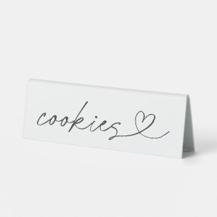 Plaque De Table Enseigne en acrylique Cookies Étiquette de Nourrit