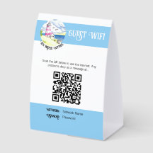 Enseigne personnalisée aquarelle pour invités WiFi