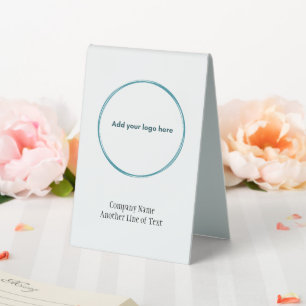 Plaque De Table Entreprise Ajouter votre logo professionnel 