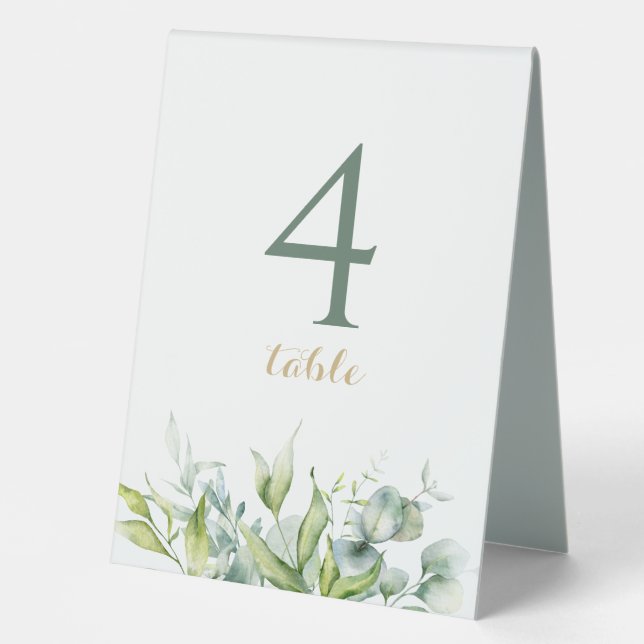 Plaque De Table Eucalyptus verdure élégance design frais piédestal (Recto)