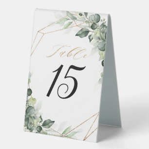 Plaque De Table Eucalyptus Verdure Rustique Mariage géométrique