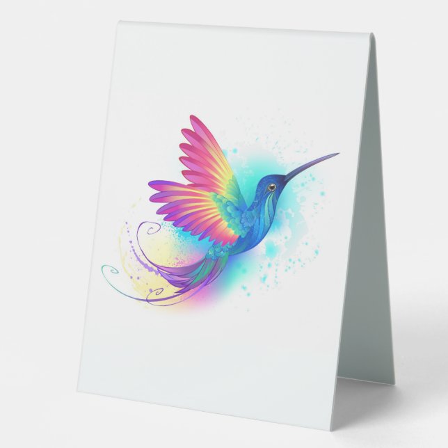 Plaque De Table Exotic Rainbow Hummingbird (Recto)