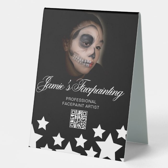 Plaque De Table Facepainter Clown Location de fête pour enfants (Recto)