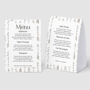 Plaque De Table Facile à concevoir votre propre menu personnalisé 