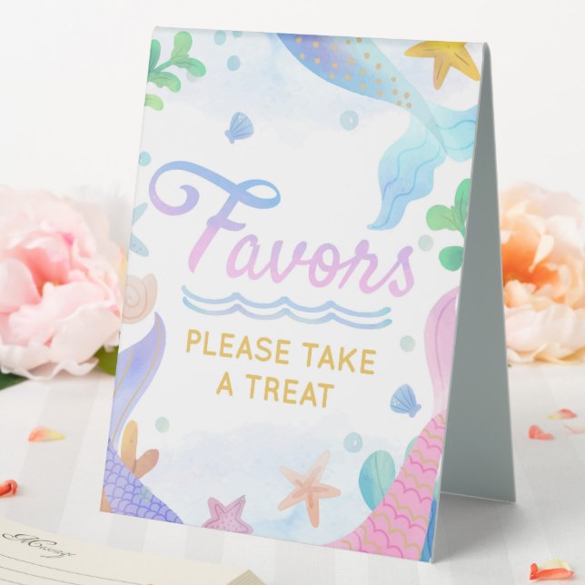 Plaque De Table Faveur de fête d'anniversaire de sirène sous la me (In SItu (Mariage))