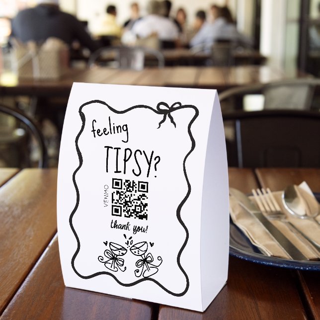 Plaque De Table Feeling tipsy virtual tip bartender (Insitu (restaurant))
