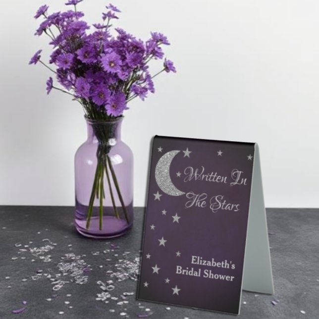 Plaque De Table Fête de Fiançailles Écrit Dans Les Étoiles (Créateur téléchargé)