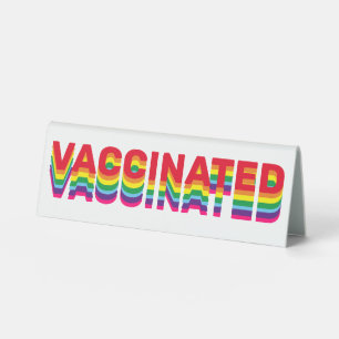 Plaque De Table Fierté vaccinée lgbt queer gay queer arc-en-ciel