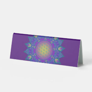 Plaque De Table Fleur de Vie - Mandala Indien 3