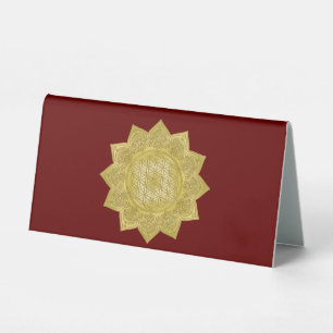 Plaque De Table Fleur de Vie - Mandala Indien 4
