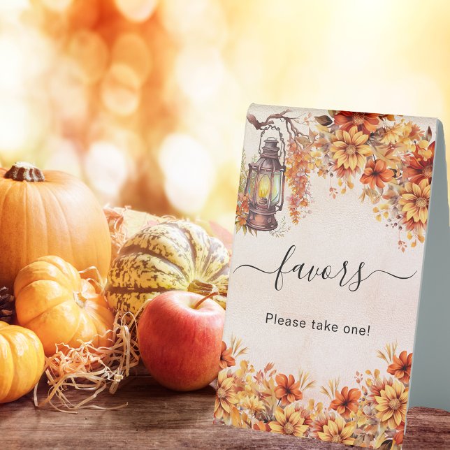Plaque De Table Fleurs d'automne orange faveur (Créateur téléchargé)