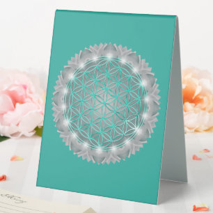 Plaque De Table FLEURS DE VIE - Géométrie Sacrée Lumière 2