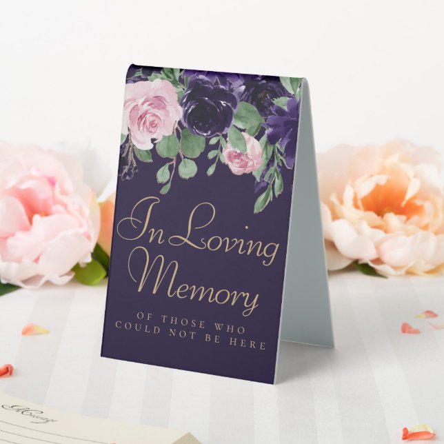 Plaque De Table Floraison | Mémorial aux roses violettes et roses (In SItu (Mariage))