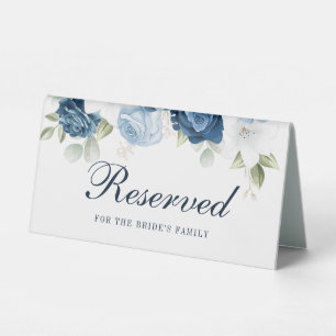 Plaque De Table Floral Dusty Blue Eucalyptus Réservé