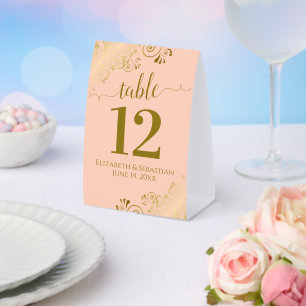 Plaque De Table Fragments d'or sur le Mariage de plage de corail N