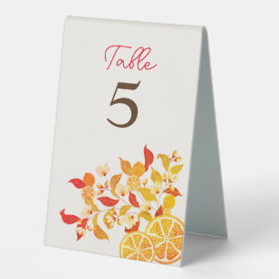 Plaque De Table Fraîcheur Citrus Foliage Mariage