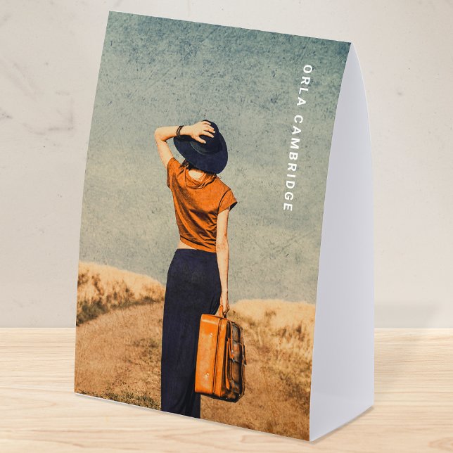 Plaque De Table Full Photo Table Tent | Tabletop Display Stand (Full photo custom paper table tents)