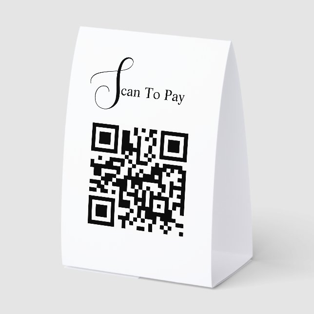 Plaque De Table Fully custom scan to pay (Recto)