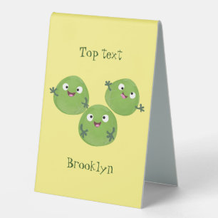 Plaque De Table Funny Brussels sprouts légumes caricature