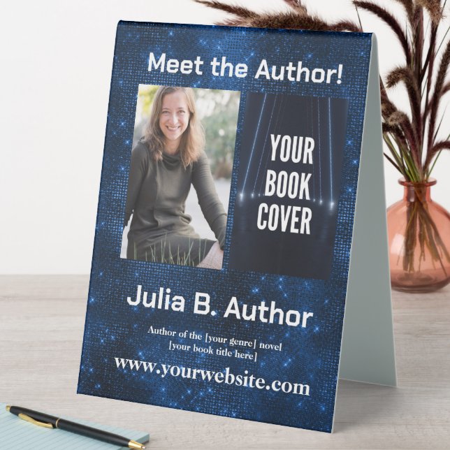 Plaque De Table Galactique Bleu Sci-Fi Auteur Livre Signer (En SItu (Tableau))