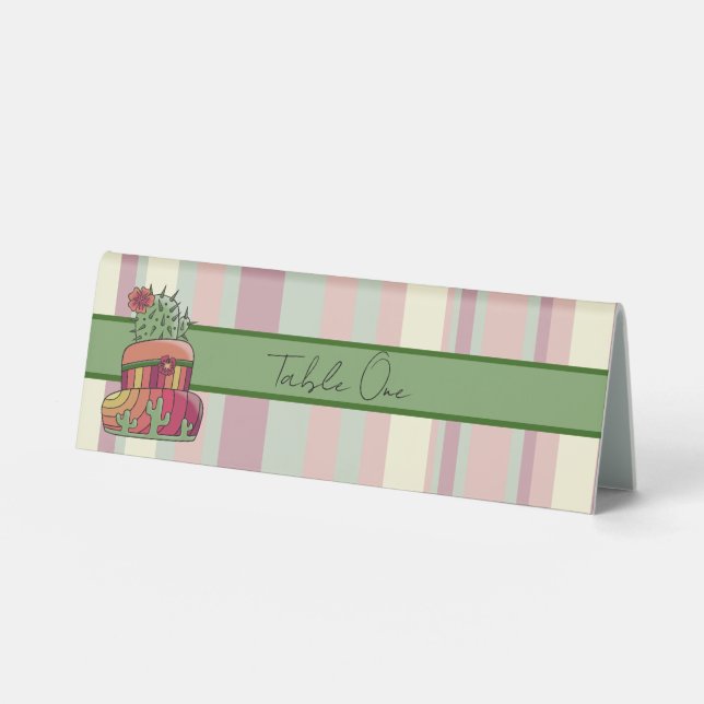 Plaque De Table Gâteau de mariage Cactus (Recto)