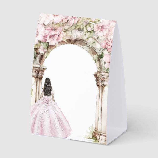 Plaque De Table Girl princess dress party DIY write your own (Recto)