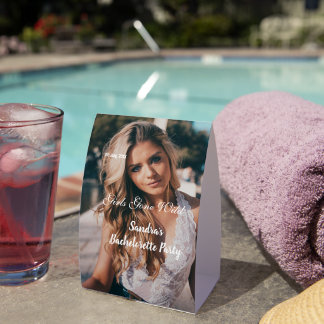 Plaque De Table girls gone wild bachelorette party name photo whit