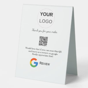 Plaque De Table Google examen logo de l'entreprise Analyser QR exa