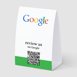 Plaque De Table Google Reviews QR Code Table Top