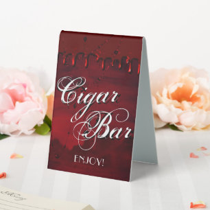 Plaque De Table Gothique Luxe   Barre rouge noire et sang