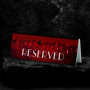 Plaque De Table Gothique Luxe   Black and Red Blood Drived Reserve