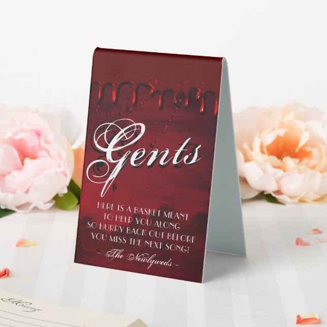 Plaque De Table Gothique Luxe | Salle de bain Black and Blood Red  (In SItu (Mariage))