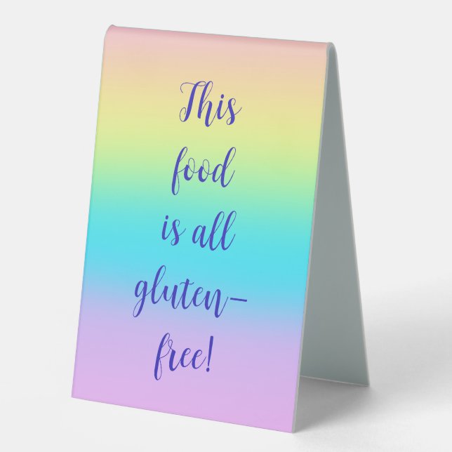 Plaque De Table Gradient de Gorgeous Pastel (Recto)