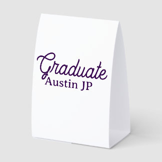 Plaque De Table Graduation name purple simple minimal stylish call