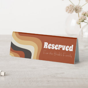 Plaque De Table Gras Retro Super les années 70 Wavy Boho Mariage R