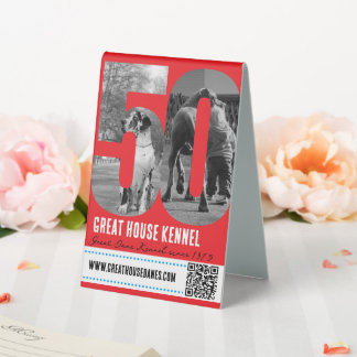 Plaque De Table Great Dane Kennel QR Code Signal promotionnel