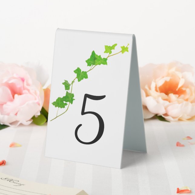 Plaque De Table Green English Ivy Foliage Mariage Numéro de table (In SItu (Mariage))